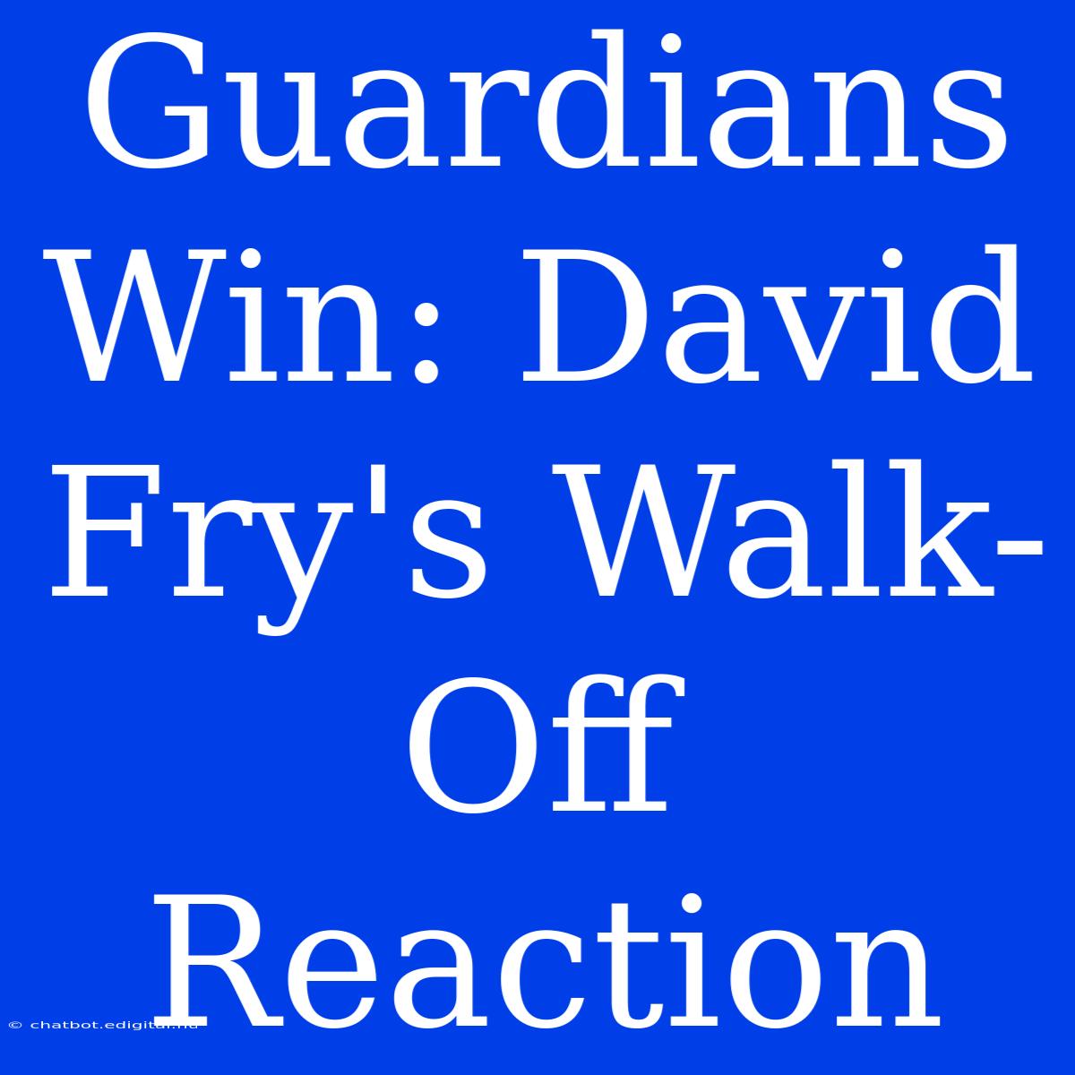 Guardians Win: David Fry's Walk-Off Reaction