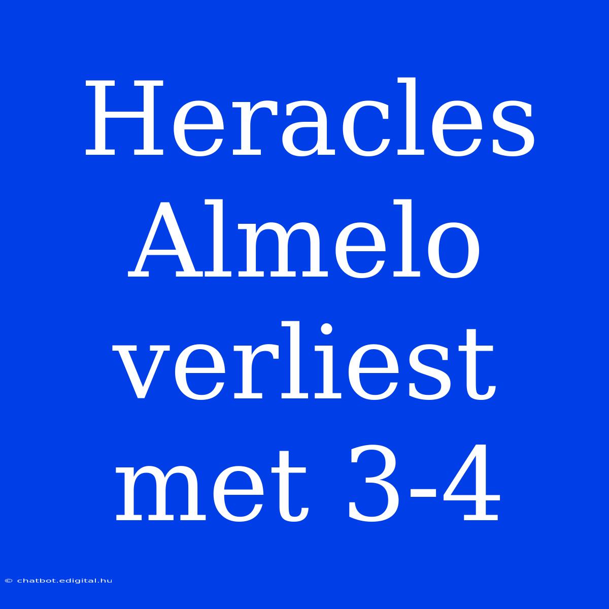 Heracles Almelo Verliest Met 3-4