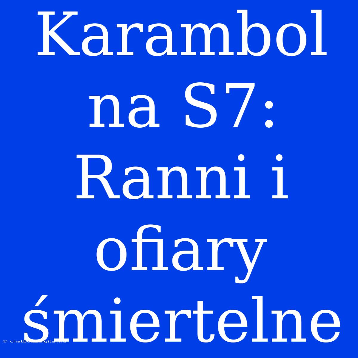 Karambol Na S7: Ranni I Ofiary Śmiertelne 