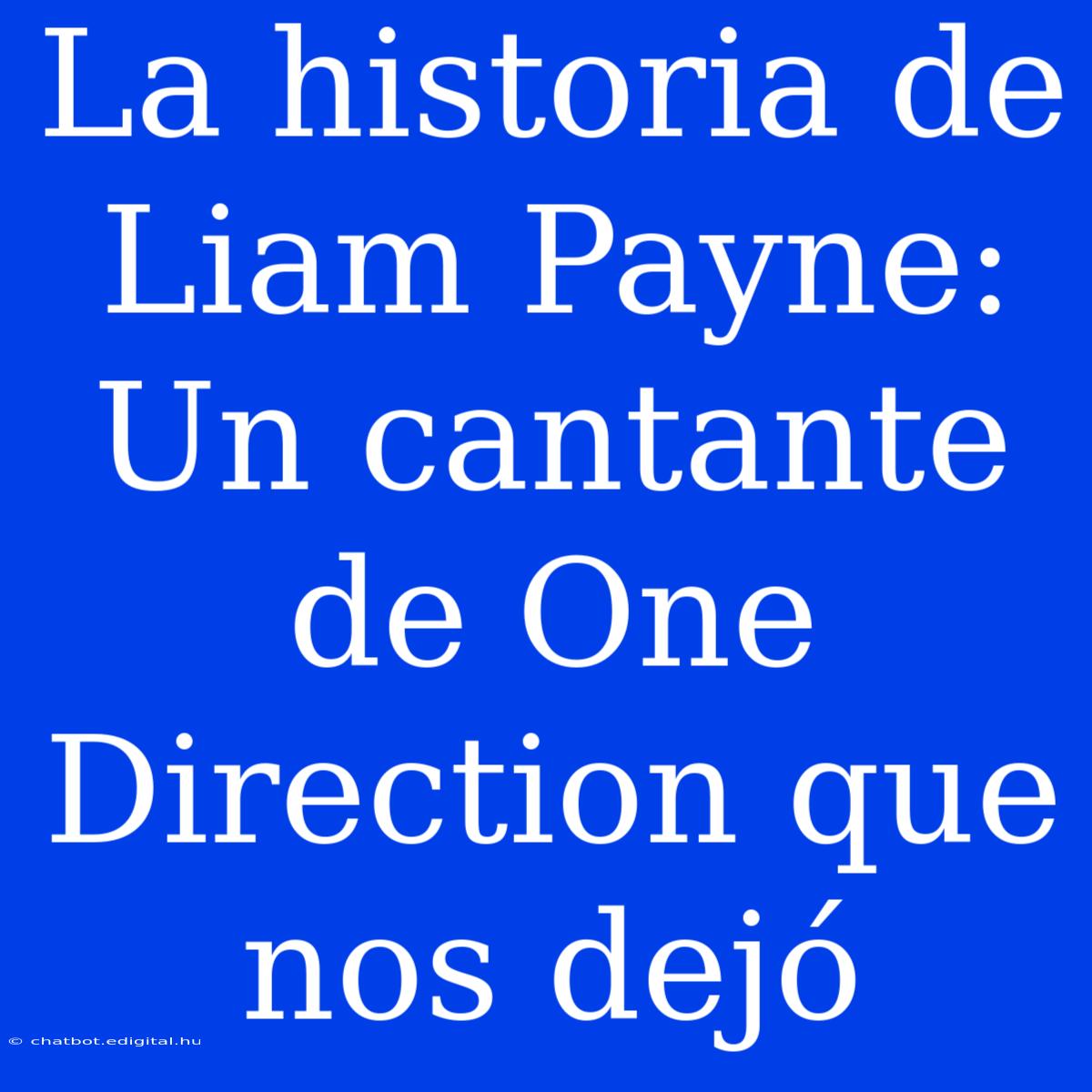 La Historia De Liam Payne: Un Cantante De One Direction Que Nos Dejó 