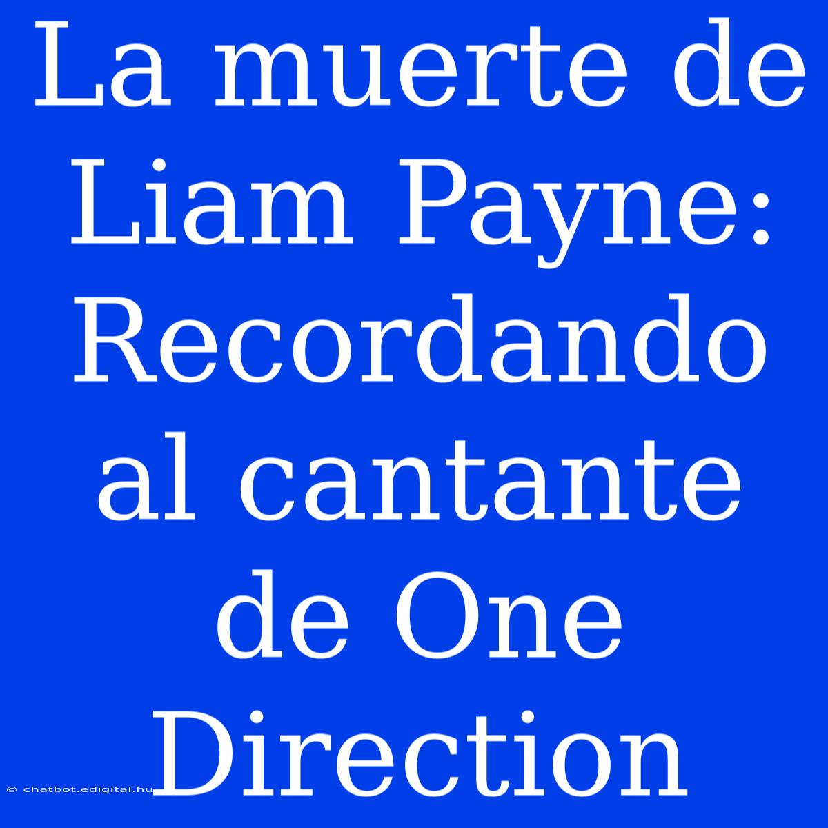 La Muerte De Liam Payne: Recordando Al Cantante De One Direction