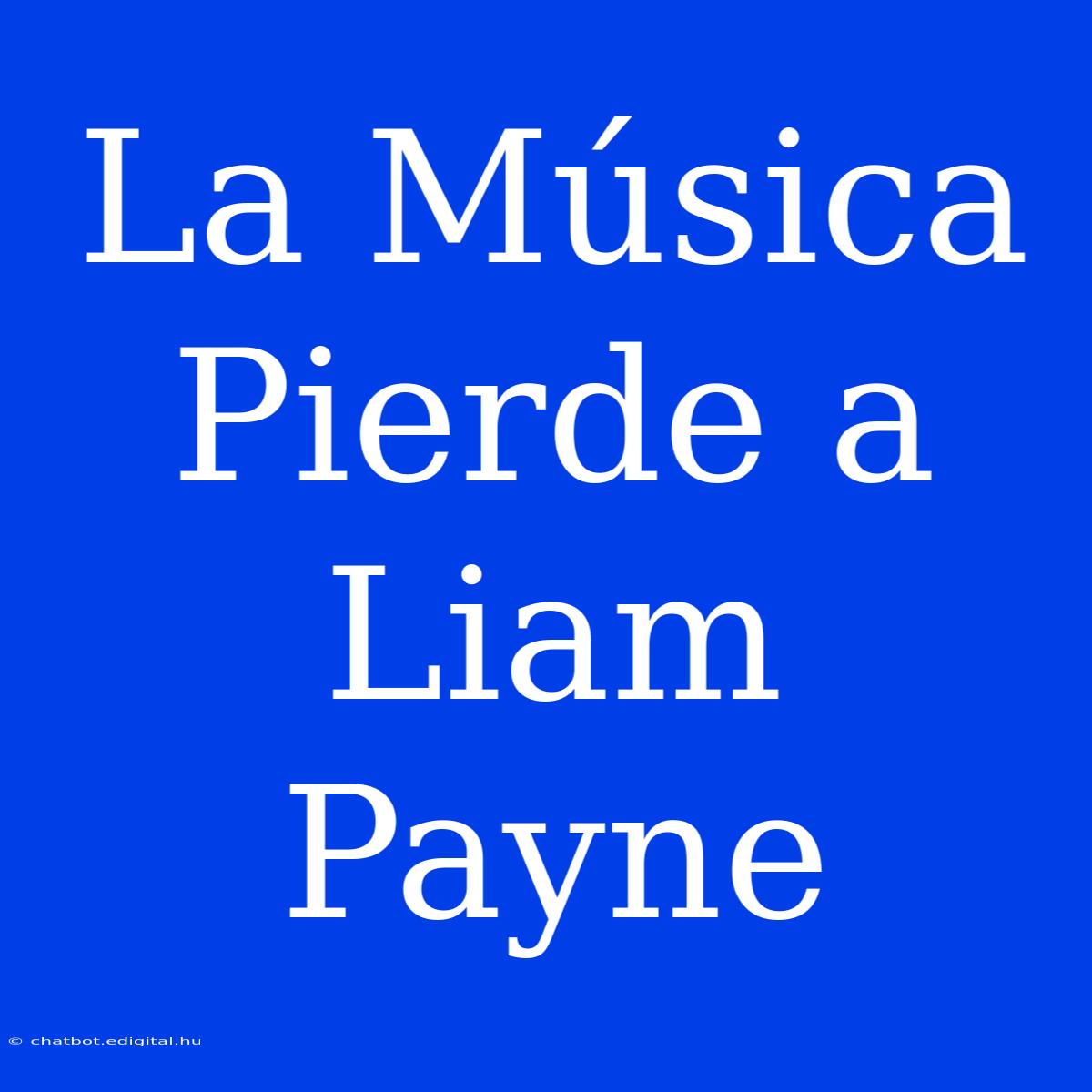 La Música Pierde A Liam Payne