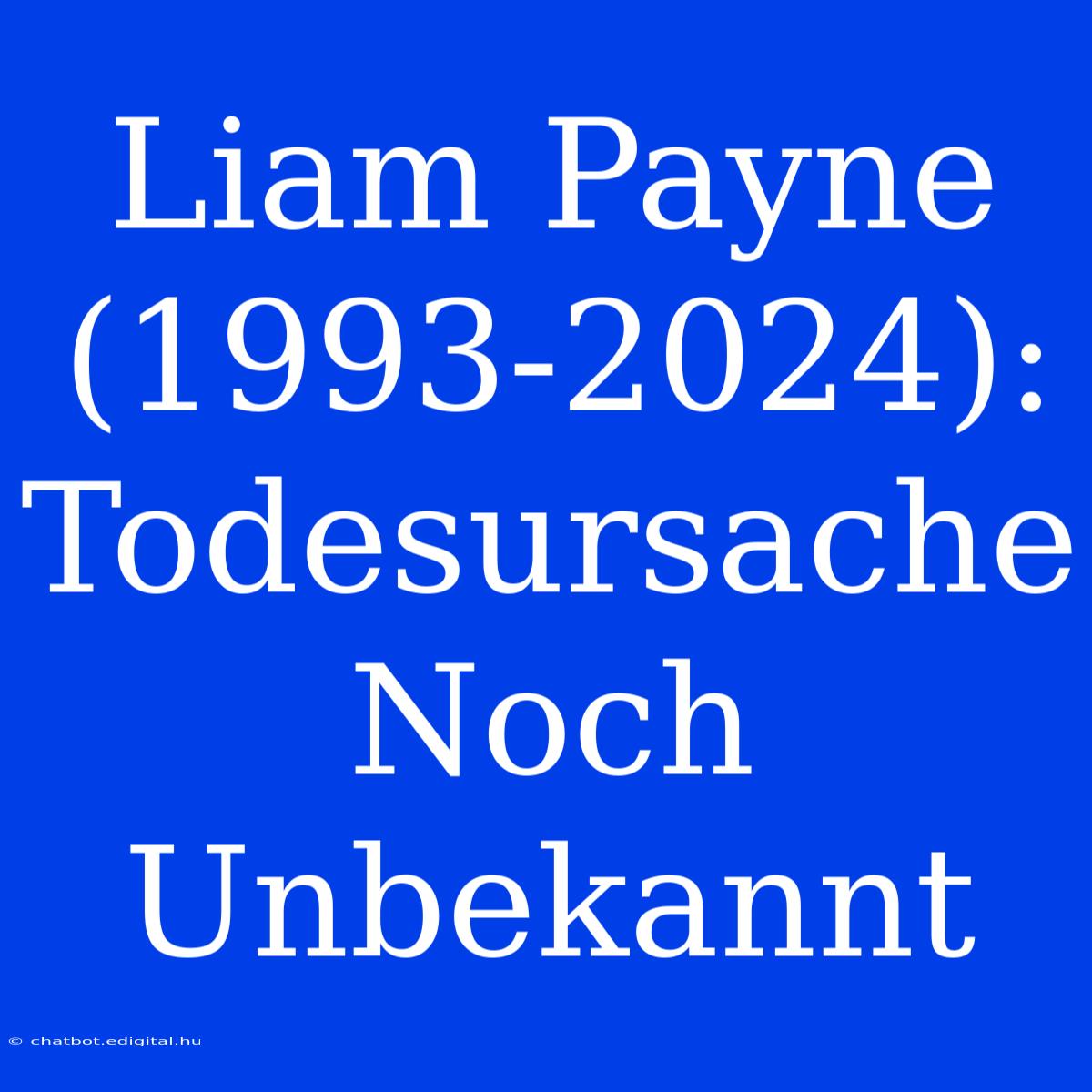 Liam Payne (1993-2024): Todesursache Noch Unbekannt