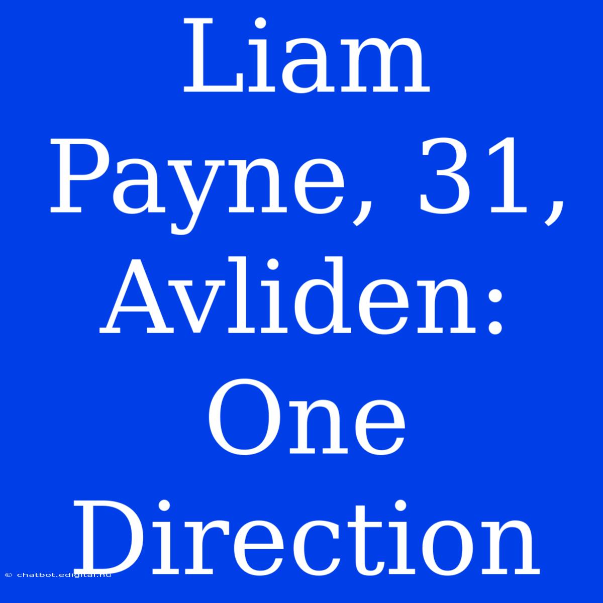 Liam Payne, 31, Avliden: One Direction