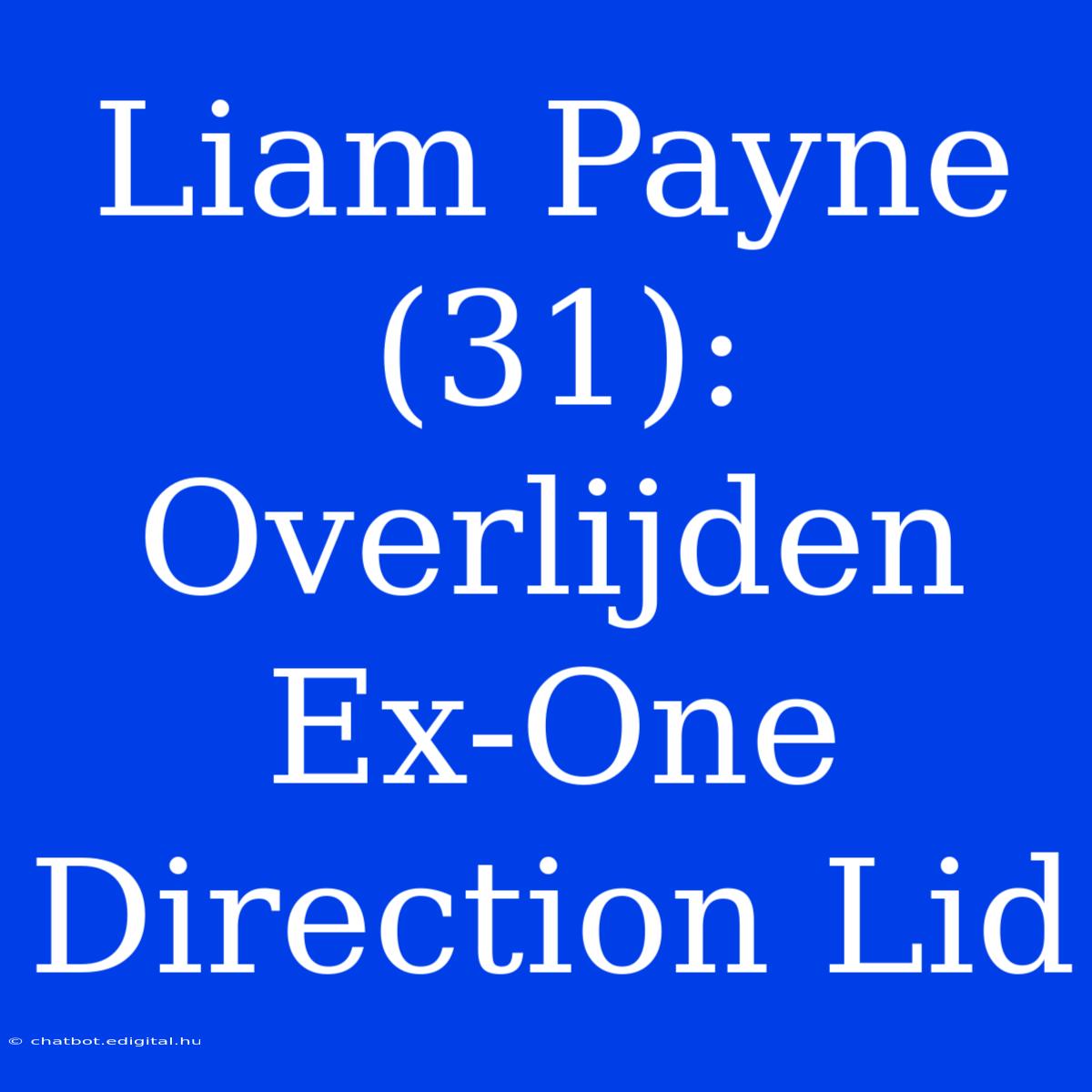 Liam Payne (31): Overlijden Ex-One Direction Lid