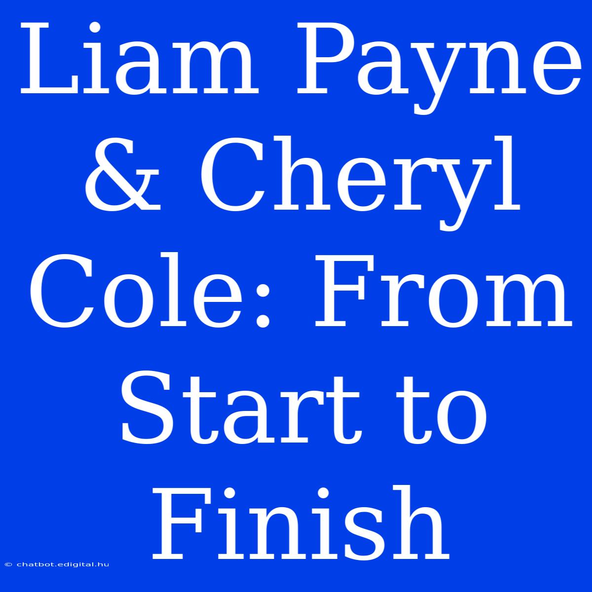 Liam Payne & Cheryl Cole: From Start To Finish 