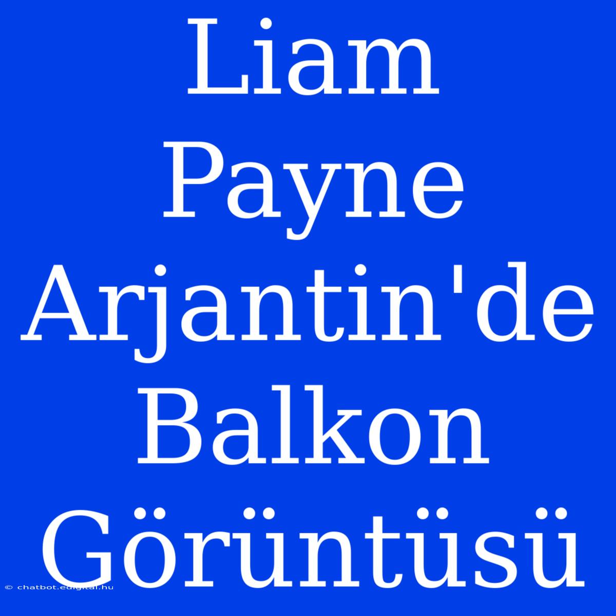 Liam Payne Arjantin'de Balkon Görüntüsü