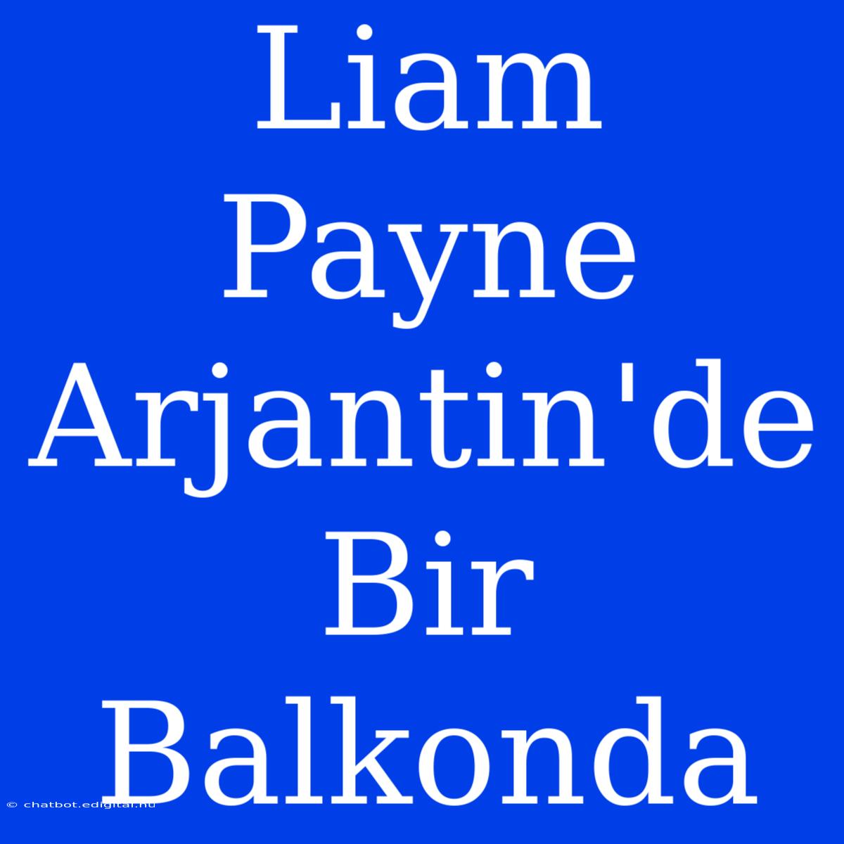 Liam Payne Arjantin'de Bir Balkonda