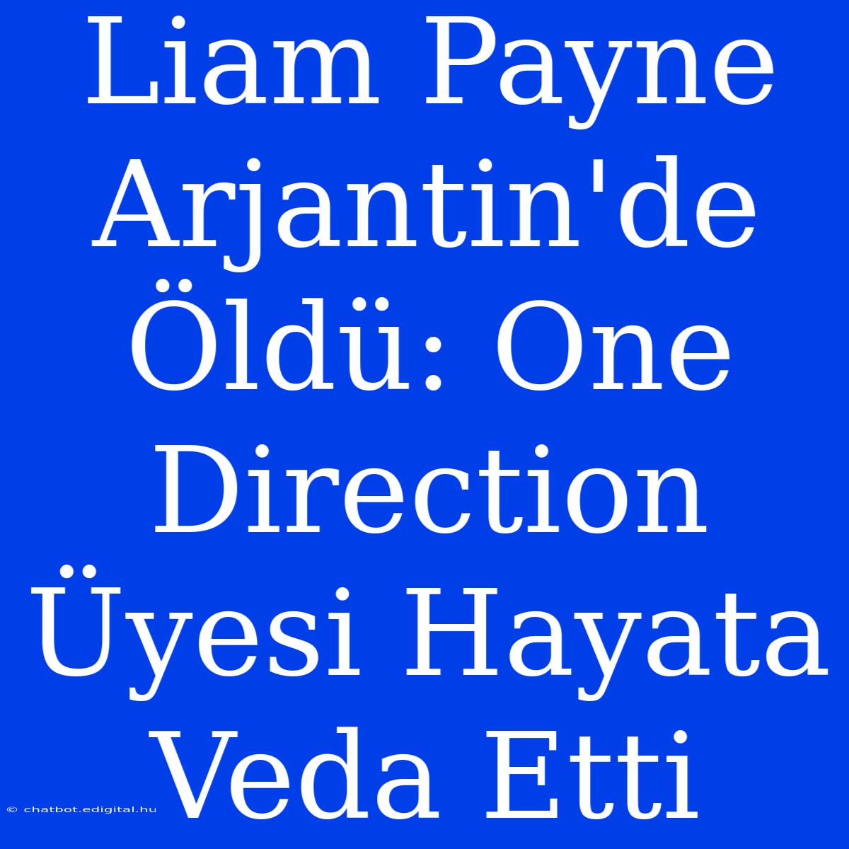 Liam Payne Arjantin'de Öldü: One Direction Üyesi Hayata Veda Etti