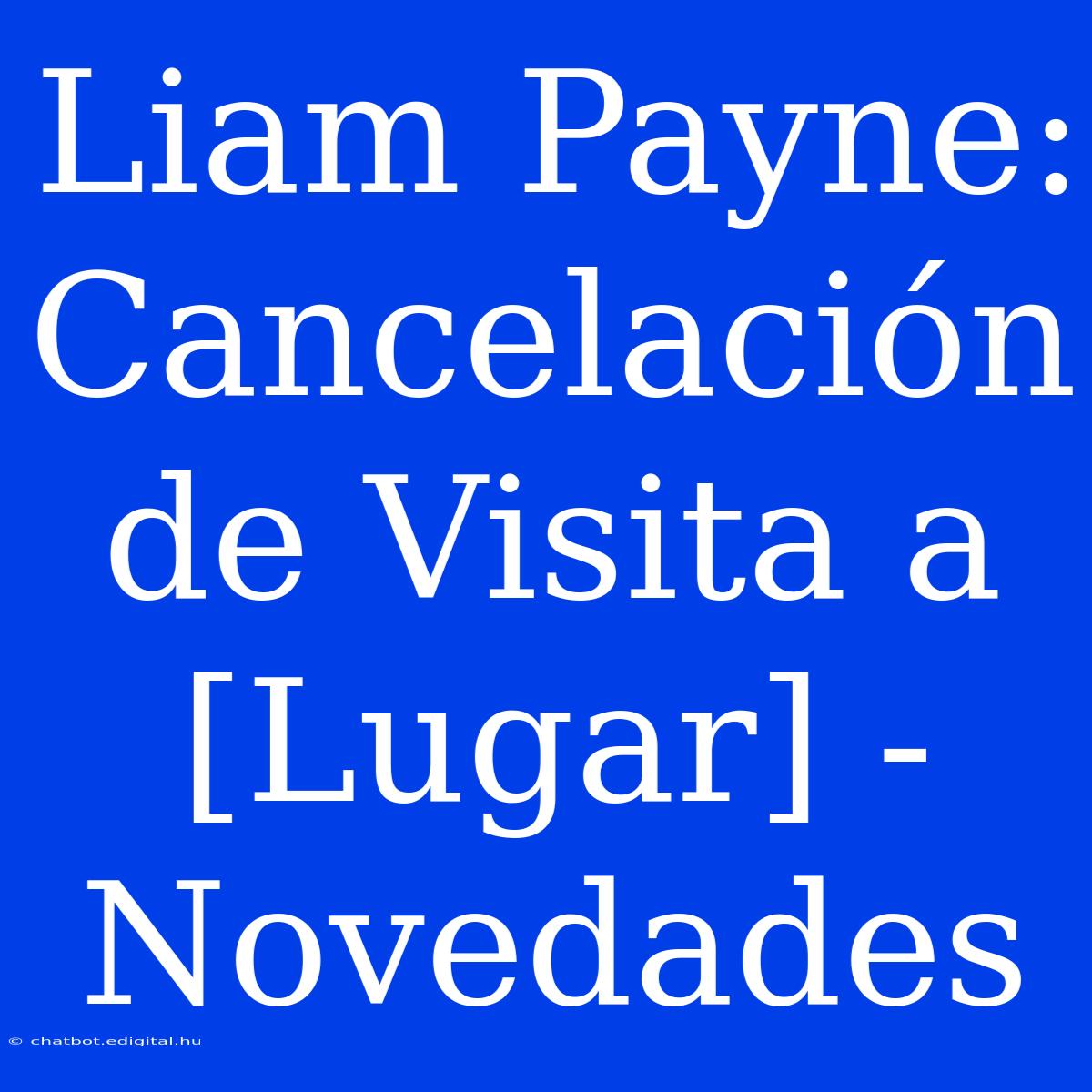 Liam Payne:  Cancelación De Visita A [Lugar] - Novedades 