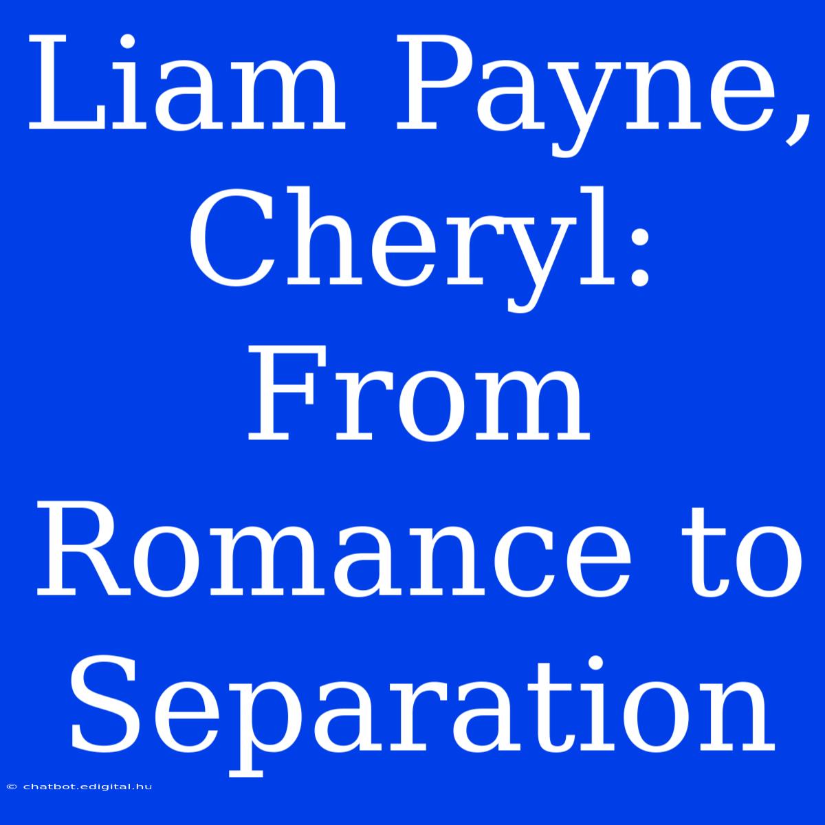 Liam Payne, Cheryl: From Romance To Separation