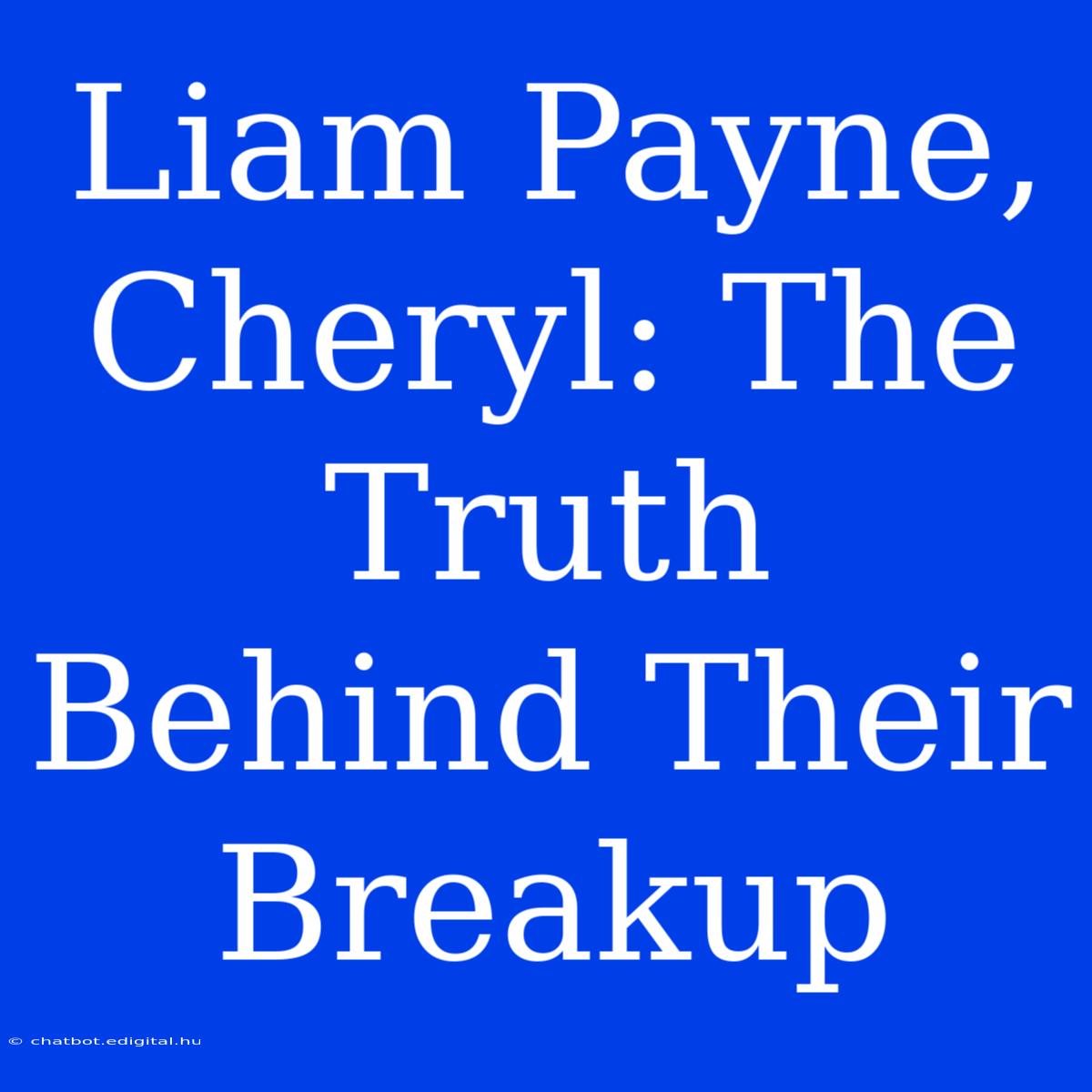 Liam Payne, Cheryl: The Truth Behind Their Breakup