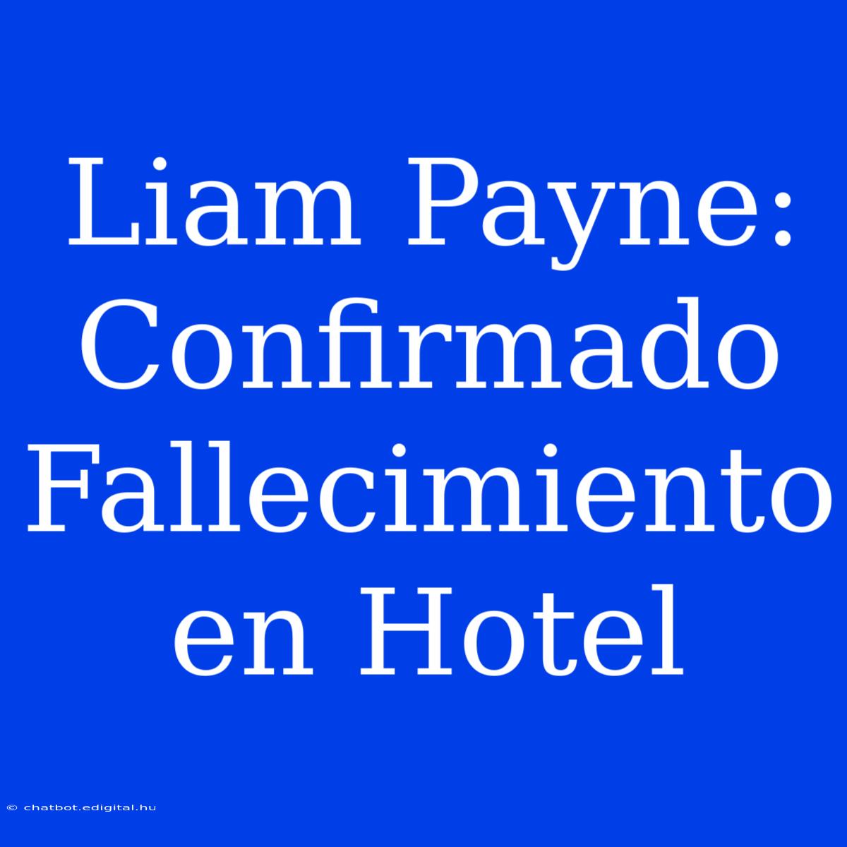 Liam Payne: Confirmado Fallecimiento En Hotel