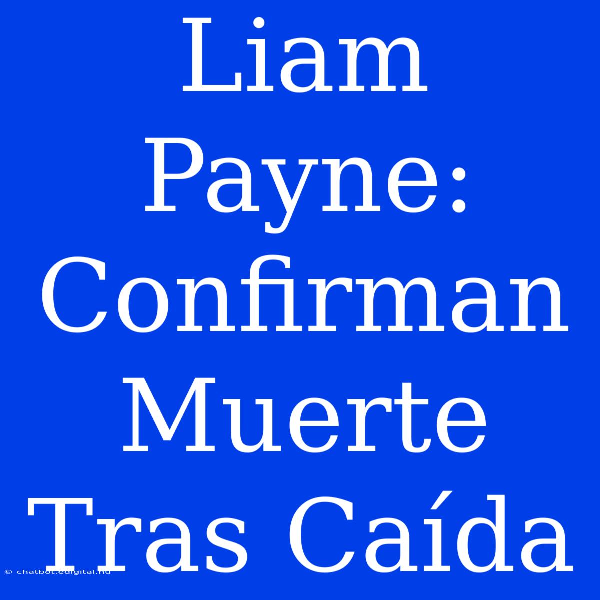 Liam Payne: Confirman Muerte Tras Caída