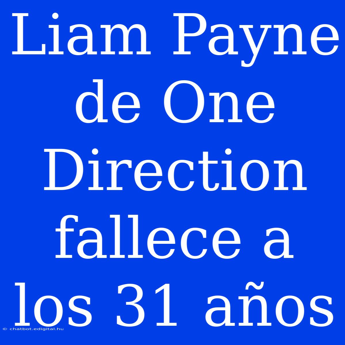 Liam Payne De One Direction Fallece A Los 31 Años