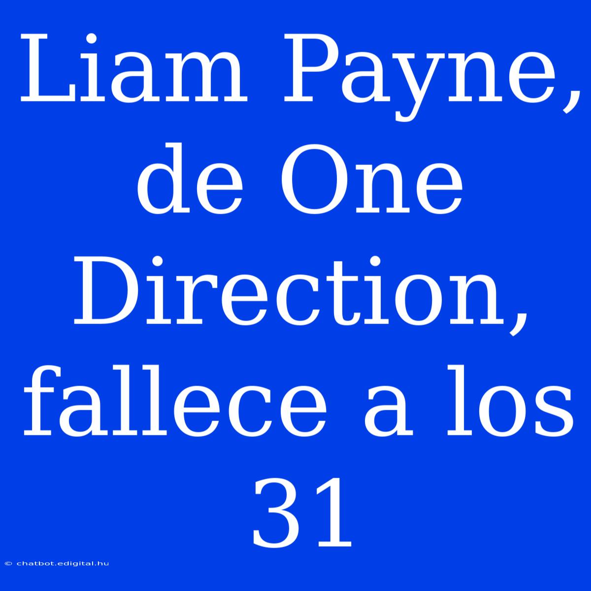 Liam Payne, De One Direction, Fallece A Los 31 