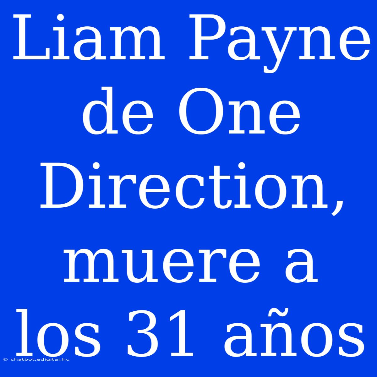 Liam Payne De One Direction, Muere A Los 31 Años