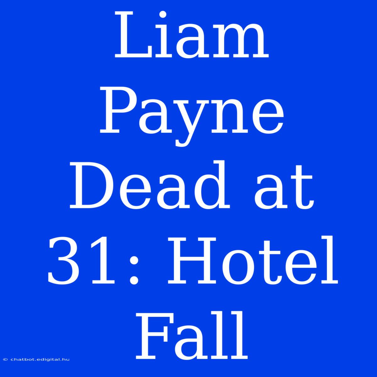 Liam Payne Dead At 31: Hotel Fall