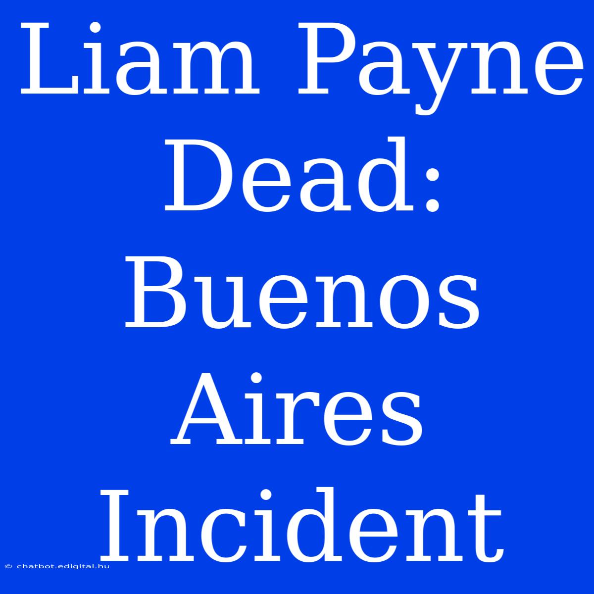 Liam Payne Dead: Buenos Aires Incident