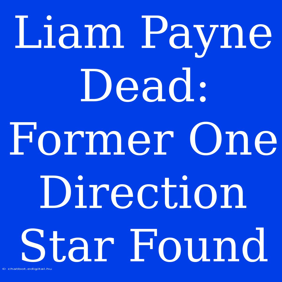 Liam Payne Dead: Former One Direction Star Found