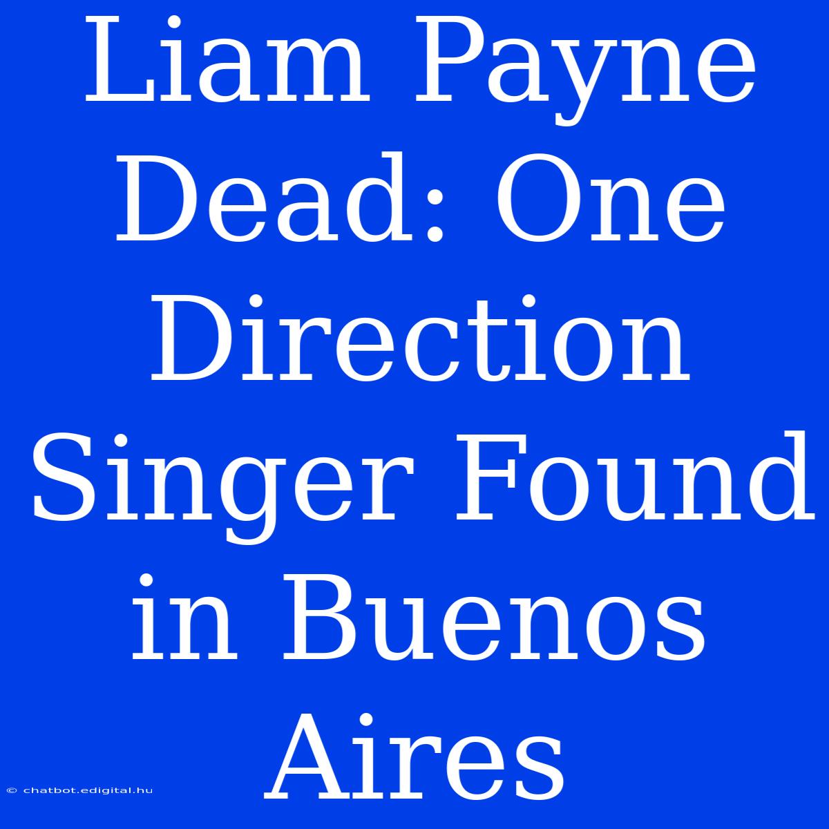 Liam Payne Dead: One Direction Singer Found In Buenos Aires