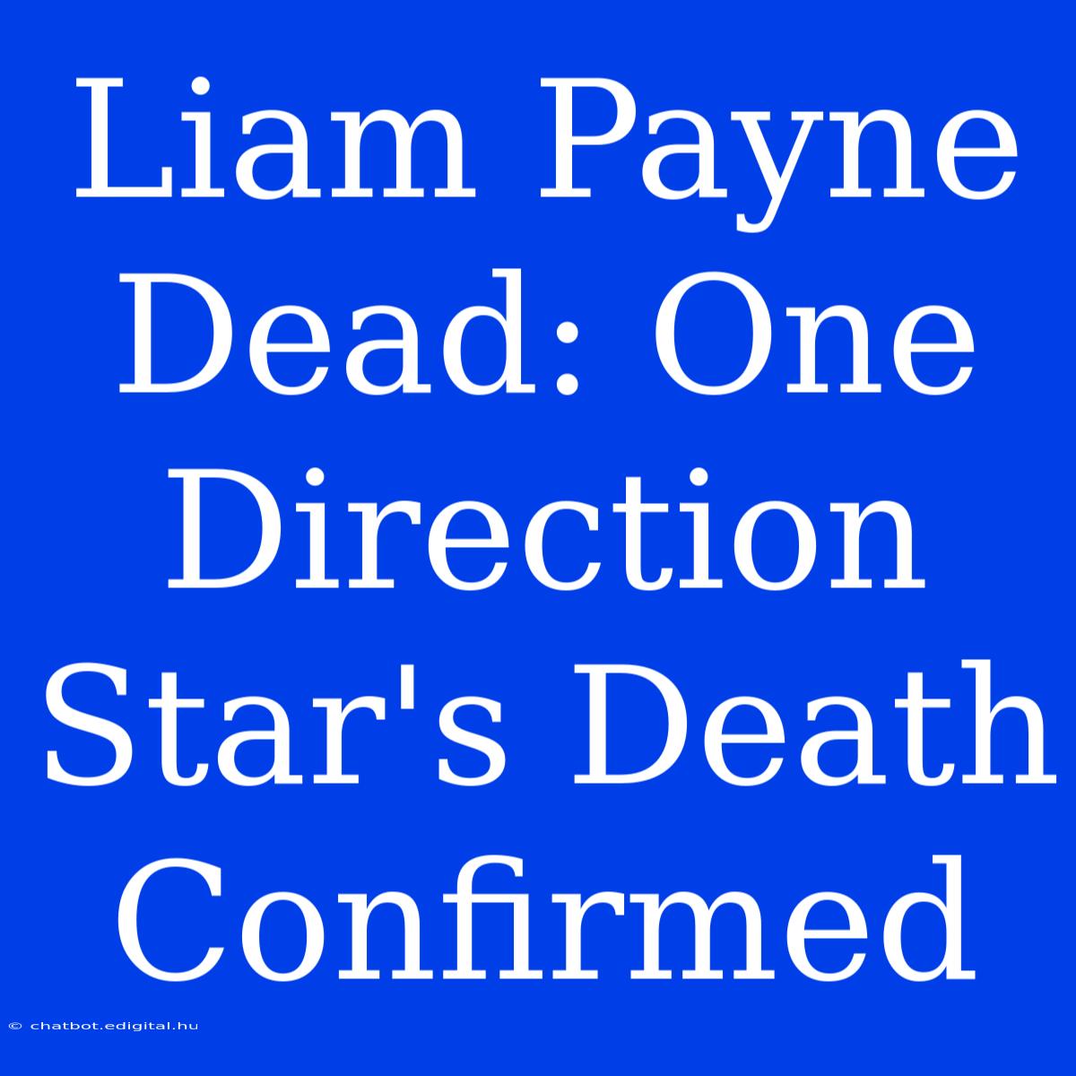 Liam Payne Dead: One Direction Star's Death Confirmed