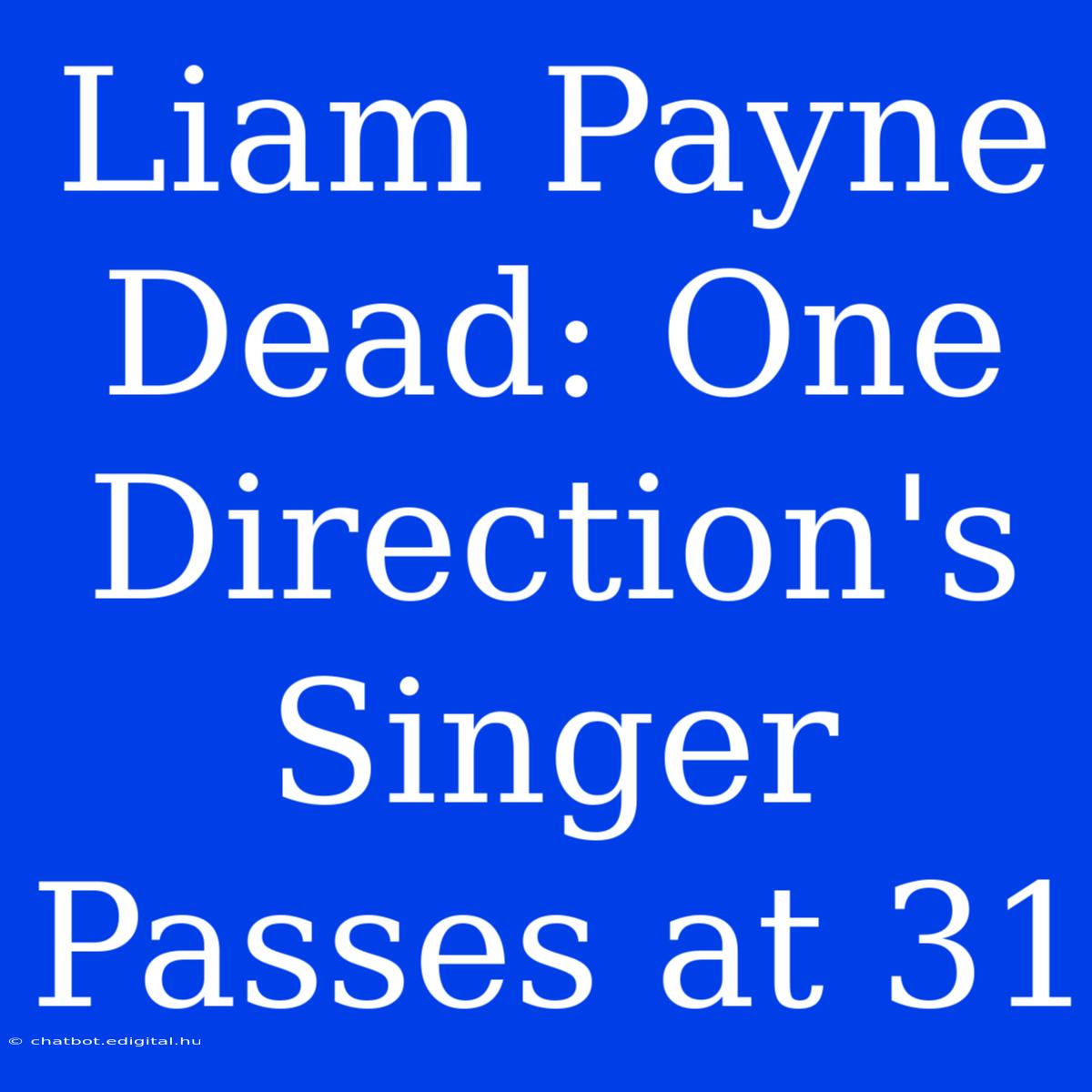 Liam Payne Dead: One Direction's Singer Passes At 31