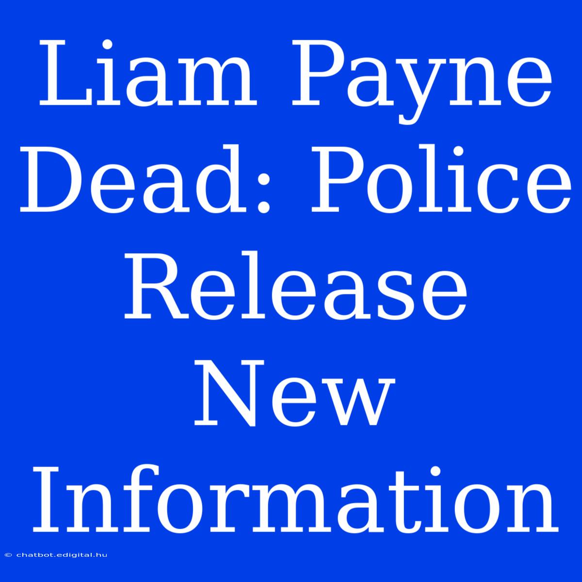 Liam Payne Dead: Police Release New Information 