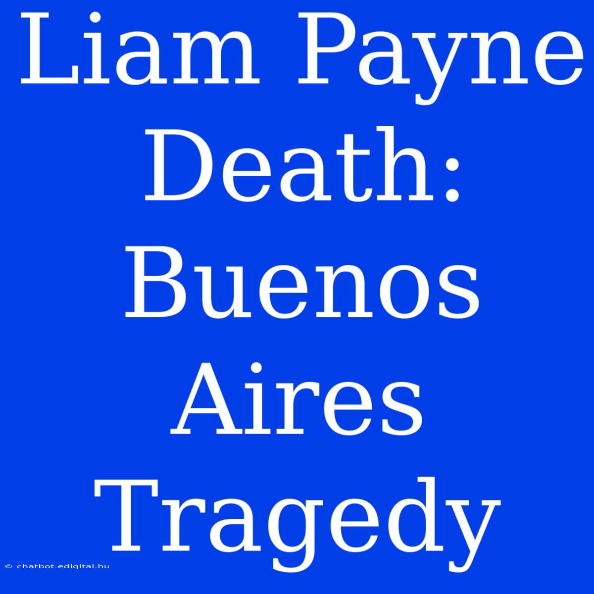 Liam Payne Death: Buenos Aires Tragedy