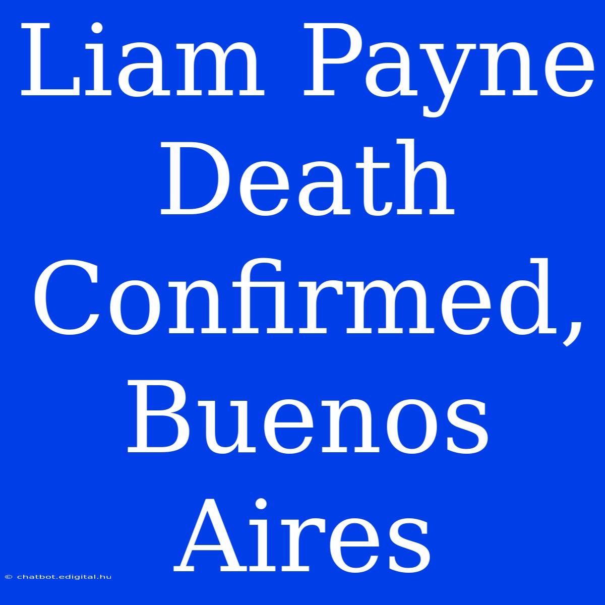 Liam Payne Death Confirmed, Buenos Aires 