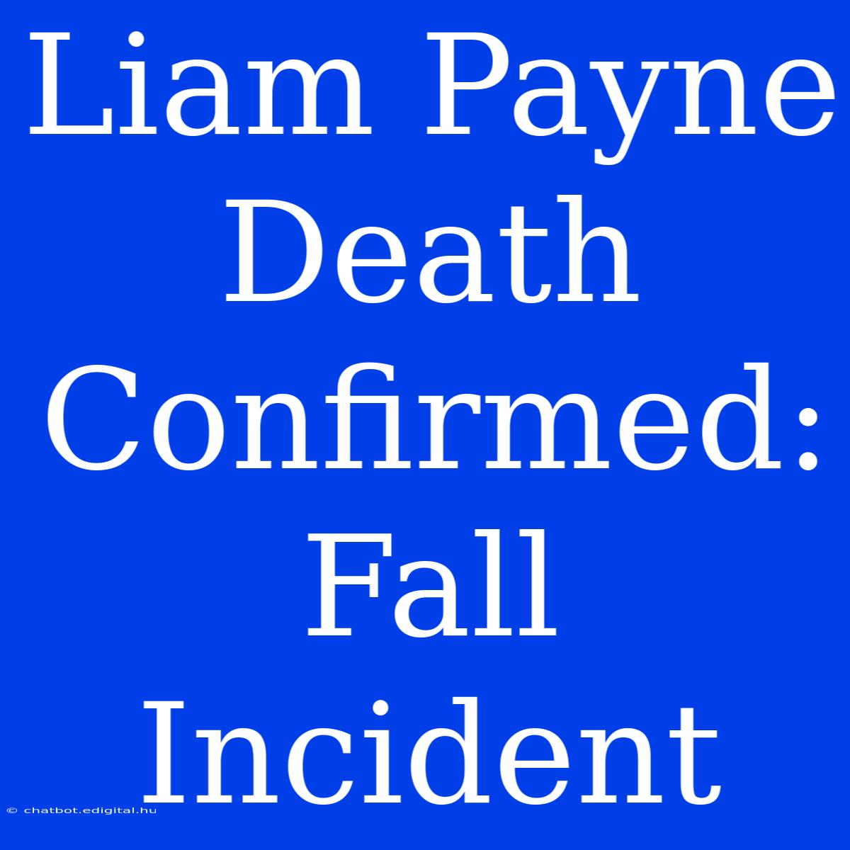 Liam Payne Death Confirmed: Fall Incident