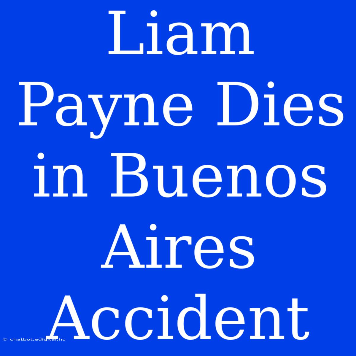 Liam Payne Dies In Buenos Aires Accident 