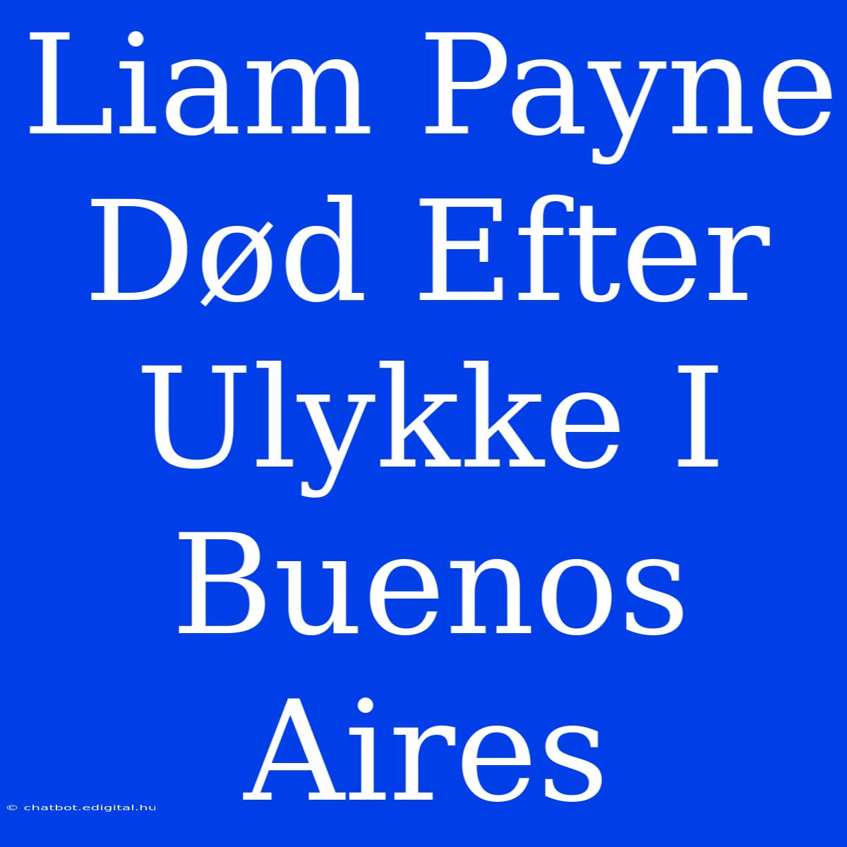 Liam Payne Død Efter Ulykke I Buenos Aires