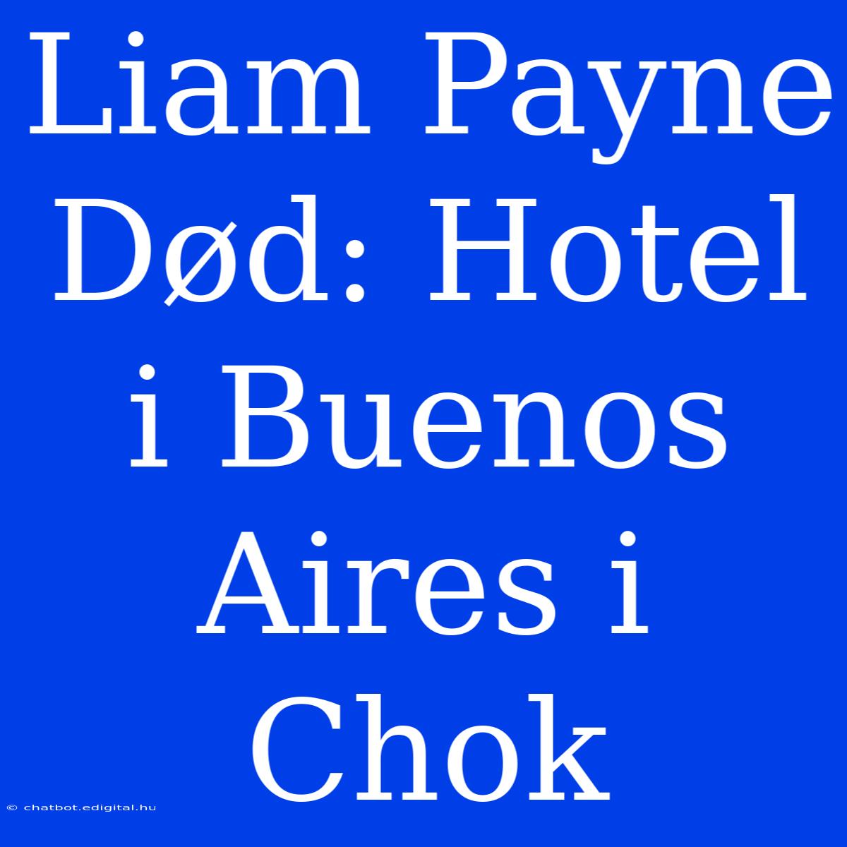 Liam Payne Død: Hotel I Buenos Aires I Chok