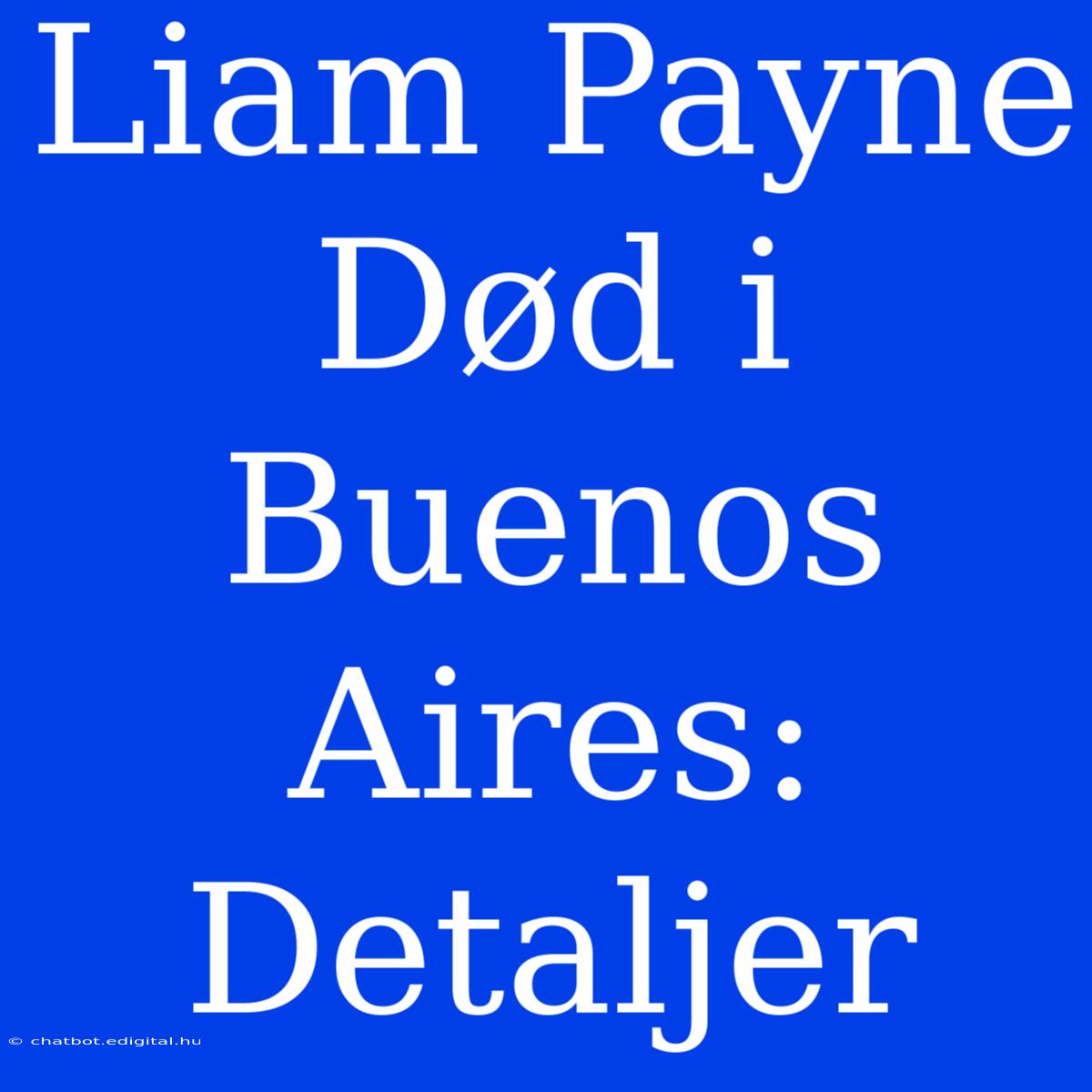 Liam Payne Død I Buenos Aires: Detaljer