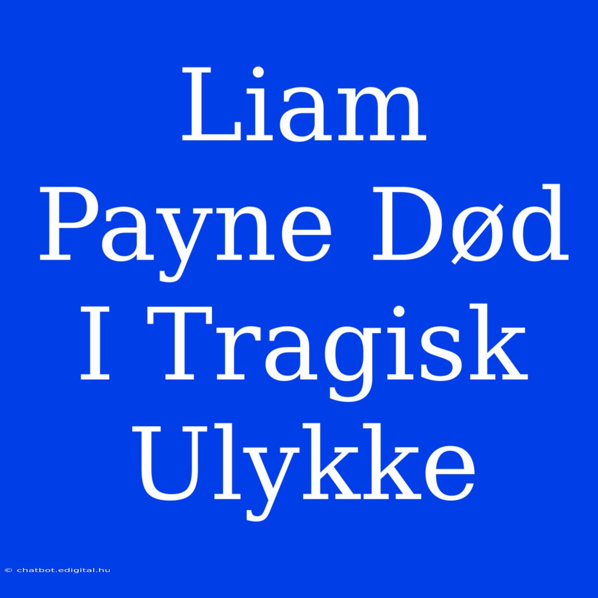 Liam Payne Død I Tragisk Ulykke