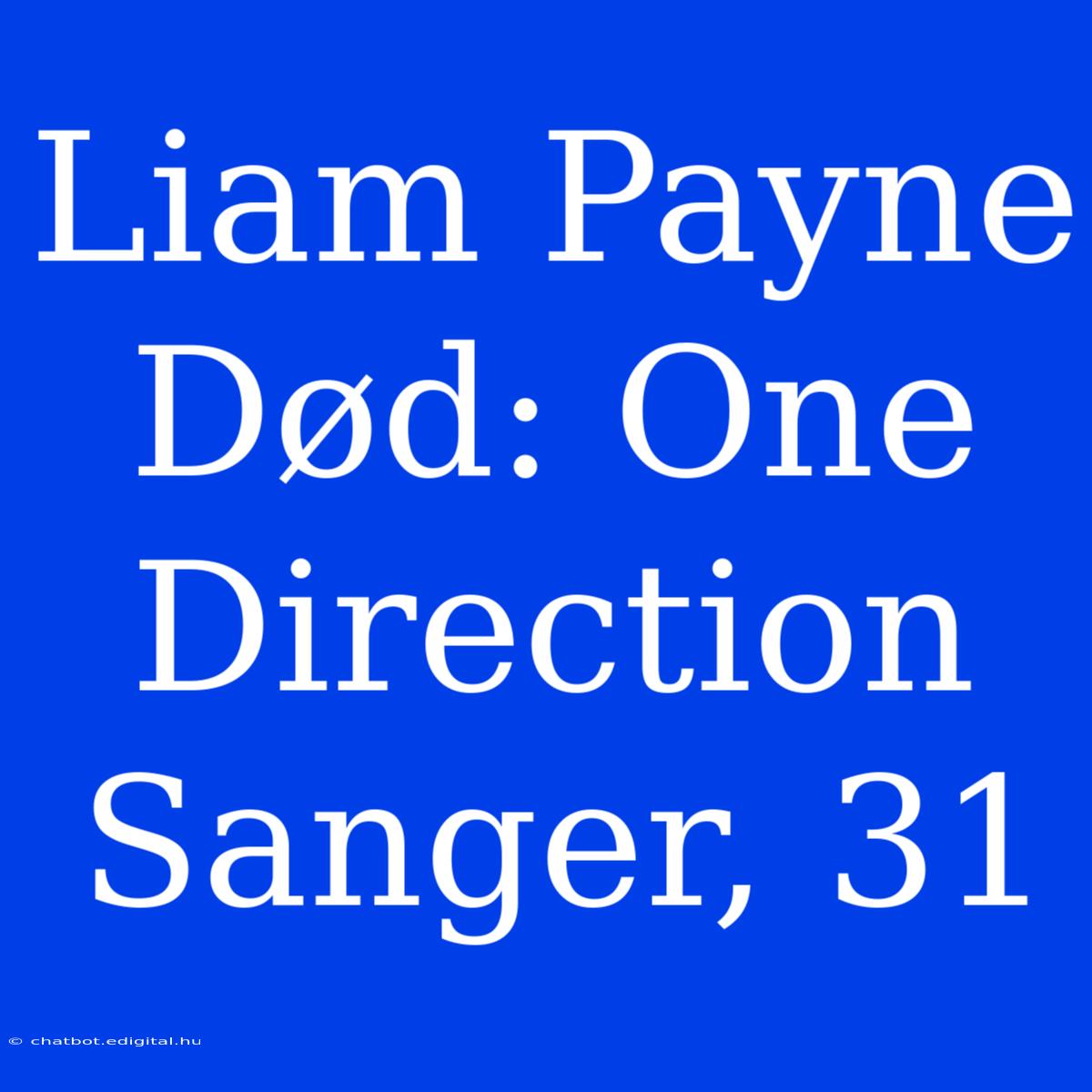 Liam Payne Død: One Direction Sanger, 31 