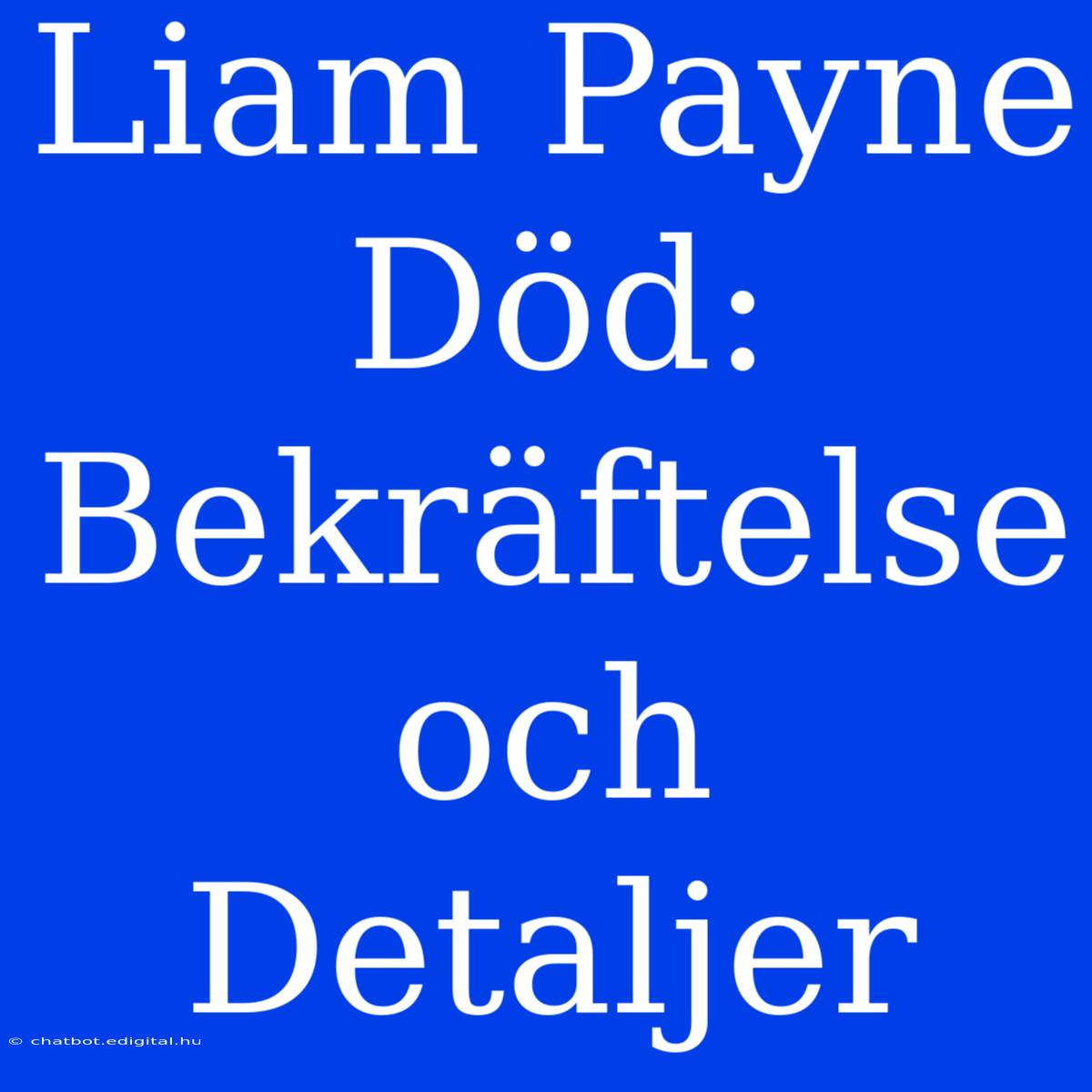 Liam Payne Död: Bekräftelse Och Detaljer