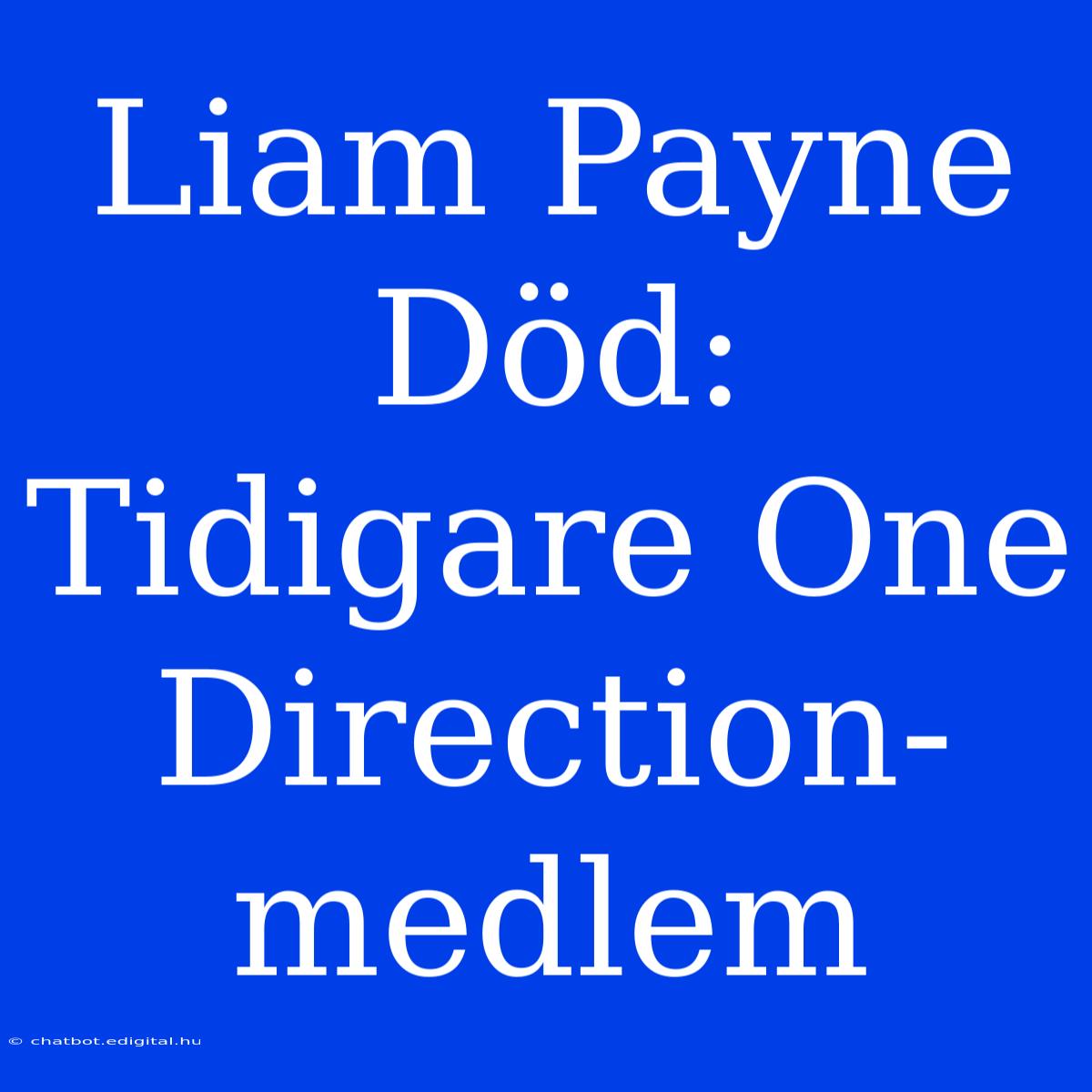 Liam Payne Död: Tidigare One Direction-medlem