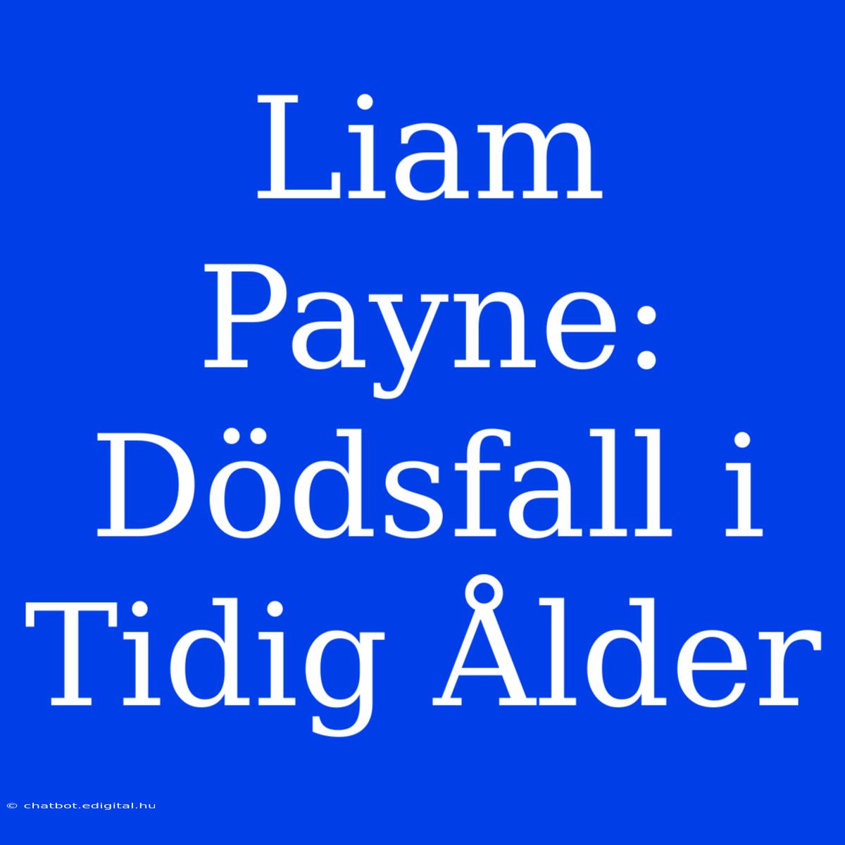 Liam Payne: Dödsfall I Tidig Ålder 