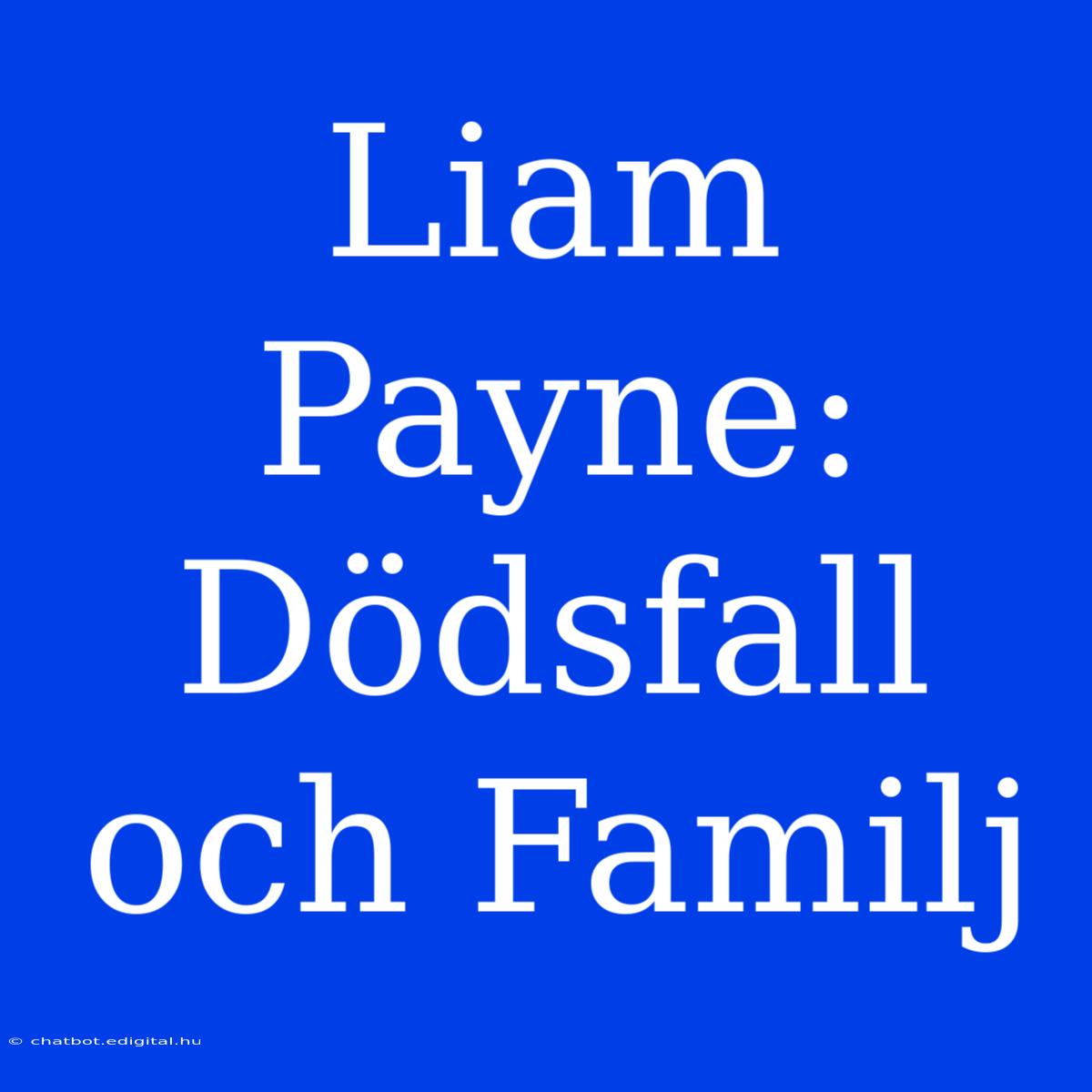 Liam Payne: Dödsfall Och Familj