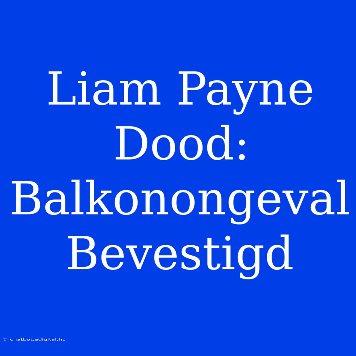 Liam Payne Dood: Balkonongeval Bevestigd