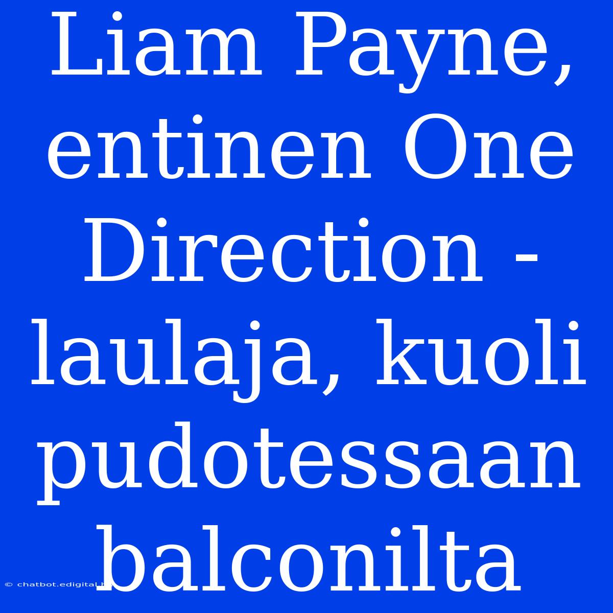 Liam Payne, Entinen One Direction -laulaja, Kuoli Pudotessaan Balconilta