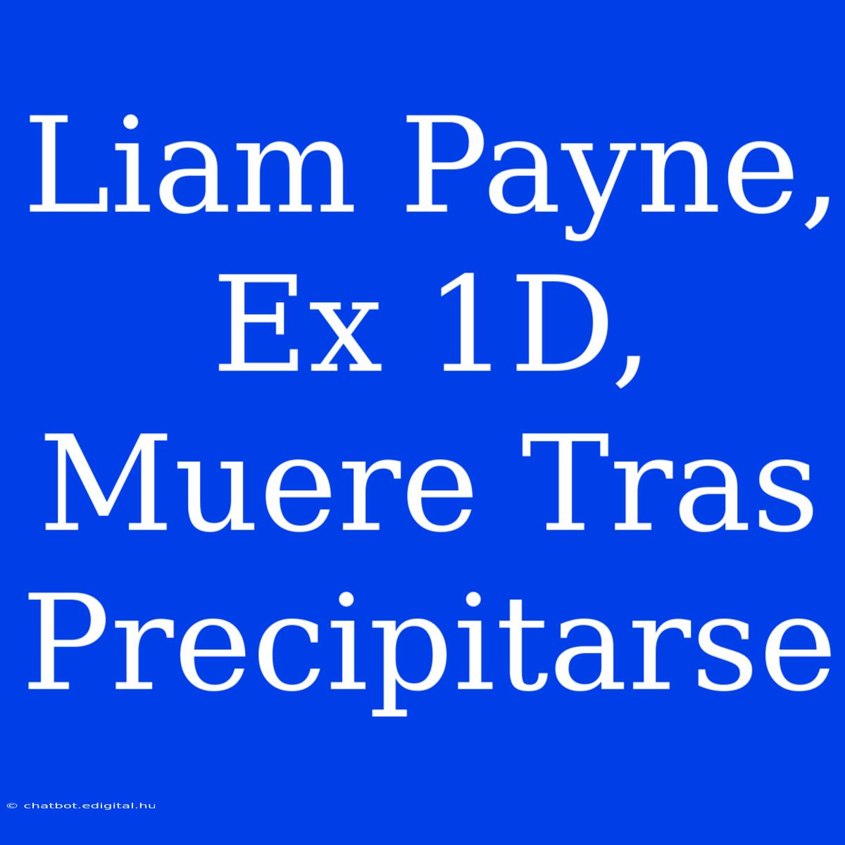 Liam Payne, Ex 1D, Muere Tras Precipitarse