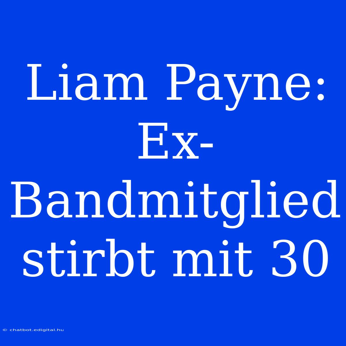 Liam Payne: Ex-Bandmitglied Stirbt Mit 30