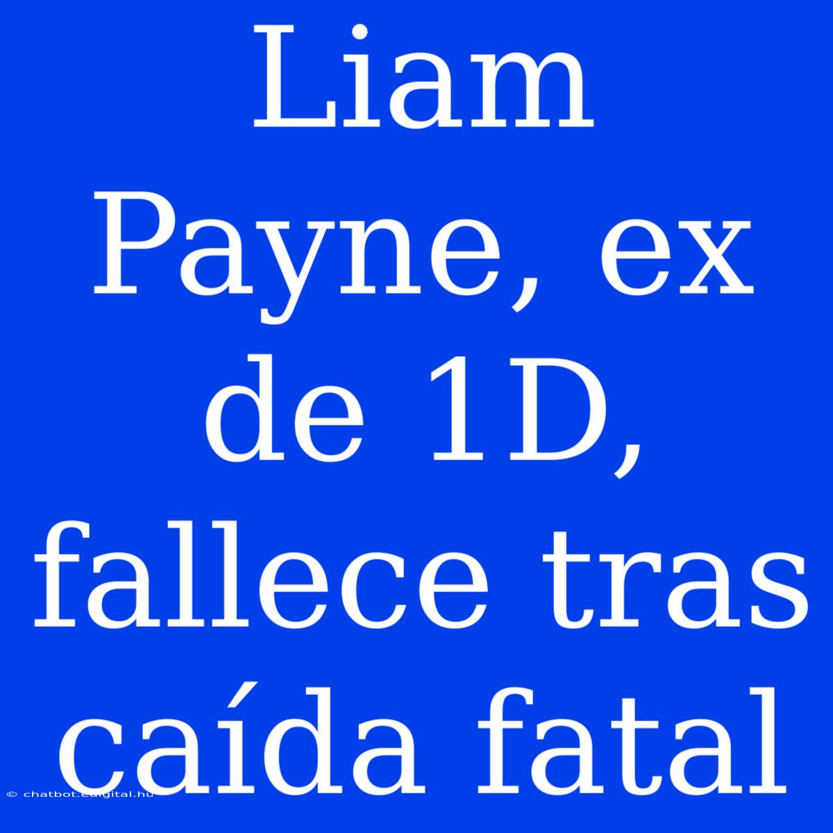 Liam Payne, Ex De 1D, Fallece Tras Caída Fatal