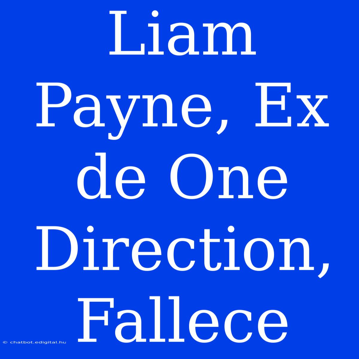 Liam Payne, Ex De One Direction, Fallece 