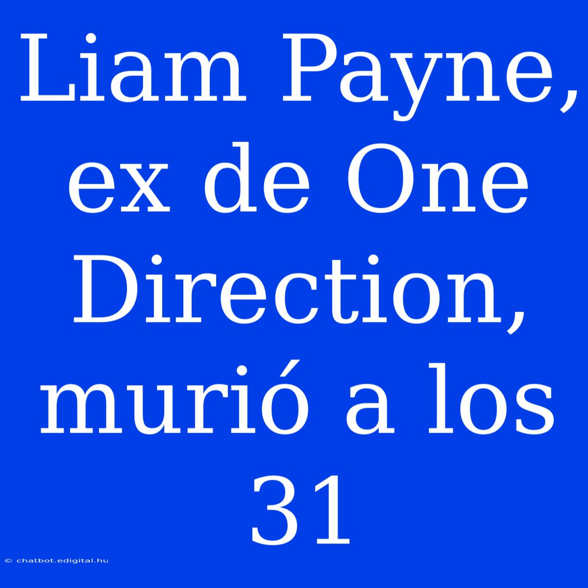 Liam Payne, Ex De One Direction, Murió A Los 31