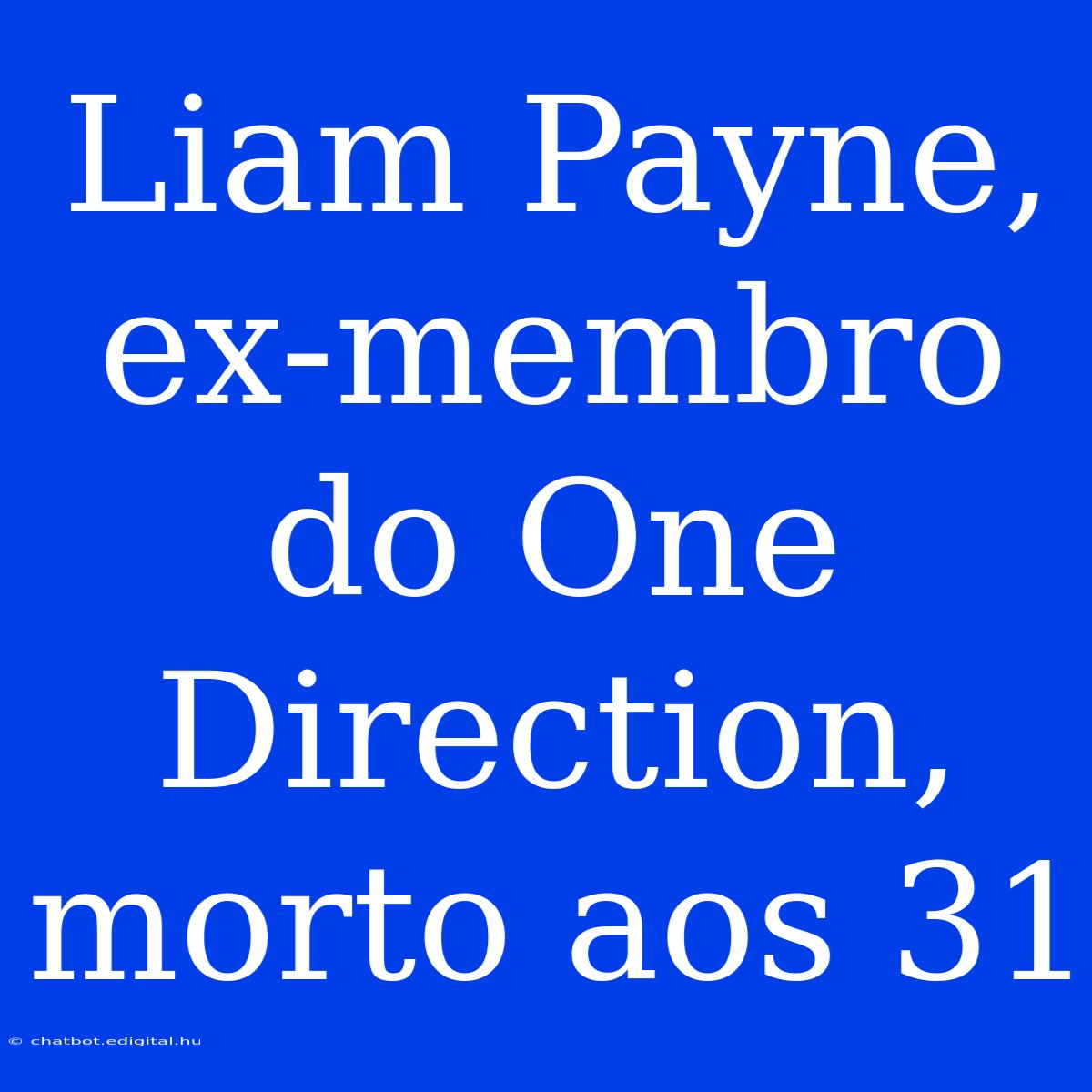 Liam Payne, Ex-membro Do One Direction, Morto Aos 31