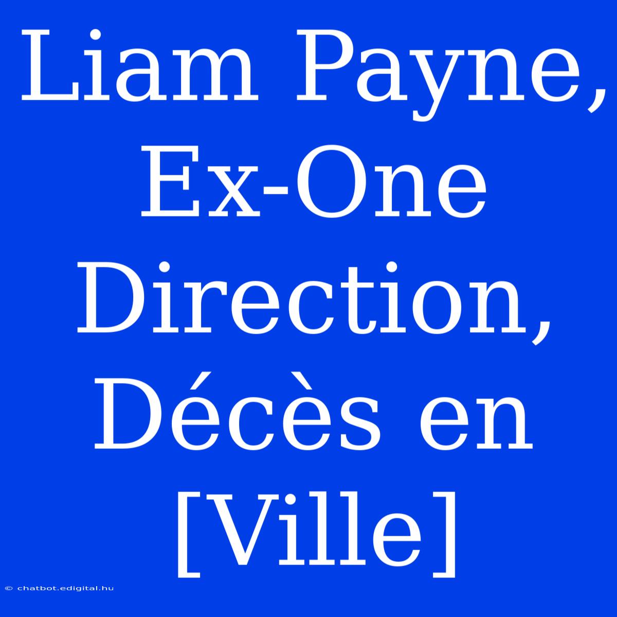 Liam Payne, Ex-One Direction, Décès En [Ville]